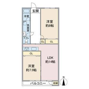 2LDK 間取り図