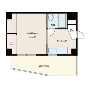 1DK 間取り図