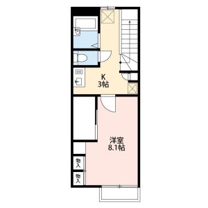 1K 間取り図
