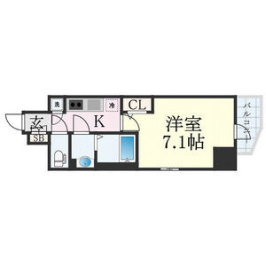 1K 間取り図