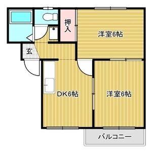 2DK 間取り図