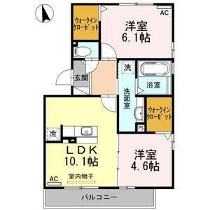 2LDK 間取り図