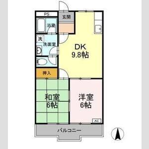 2DK 間取り図