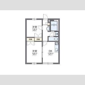 2DK 間取り図