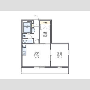 1LDK 間取り図