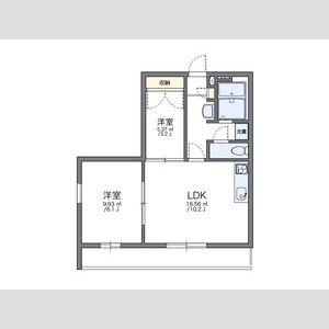 1LDK 間取り図