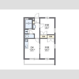 2DK 間取り図