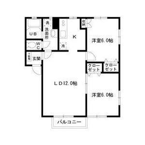 2LDK 間取り図
