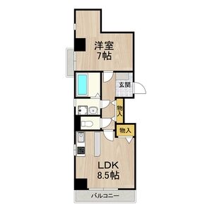 1LDK 間取り図