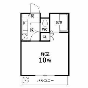 1K 間取り図