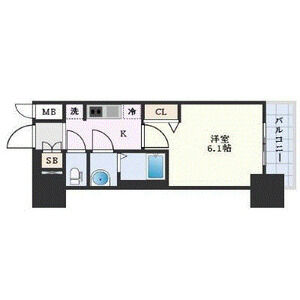 1K 間取り図