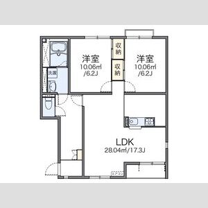 2LDK 間取り図