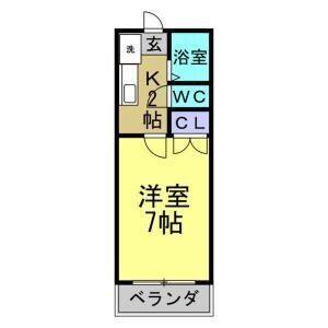 1K 間取り図