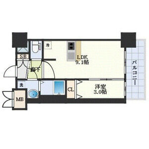 1LDK 間取り図