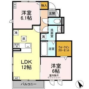 2LDK 間取り図