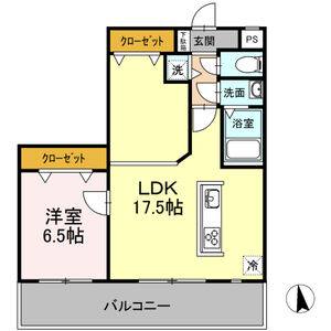 1LDK 間取り図