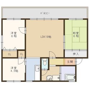 3DK 間取り図