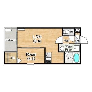 1LDK 間取り図