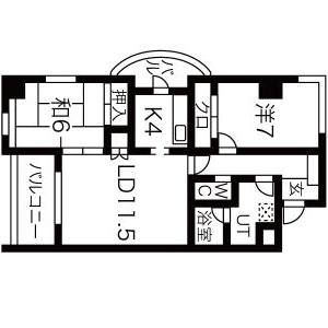 2LDK 間取り図
