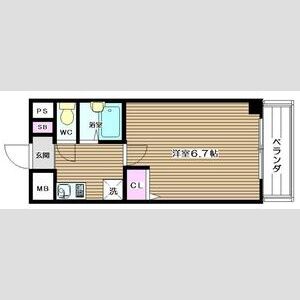 1K 間取り図