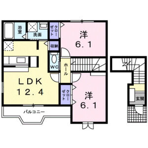 2LDK 間取り図