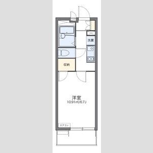 1K 間取り図