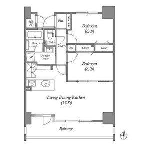 2LDK 間取り図