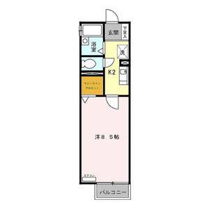 1K 間取り図
