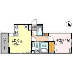1LDK 間取り図
