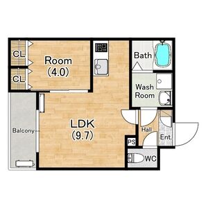 1LDK 間取り図