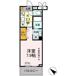 1K 間取り図