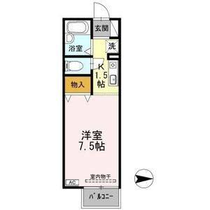 1K 間取り図