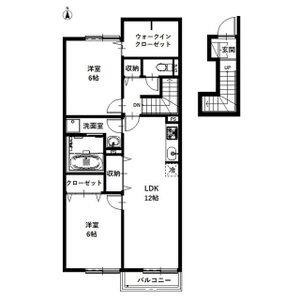2LDK 間取り図