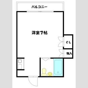 ワンルーム 間取り図