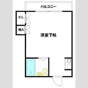 ワンルーム 間取り図