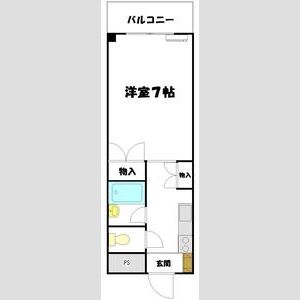 ワンルーム 間取り図