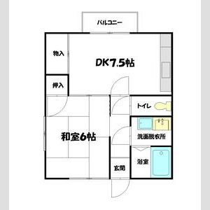 1DK 間取り図