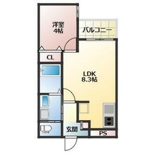 1LDK 間取り図