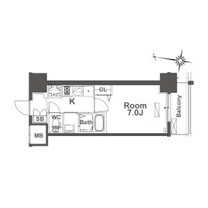 1K 間取り図