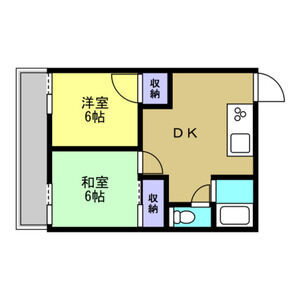 2DK 間取り図