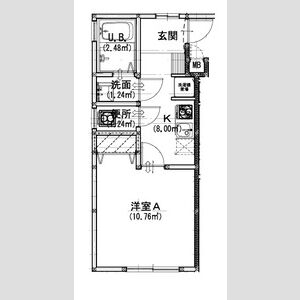 1K 間取り図