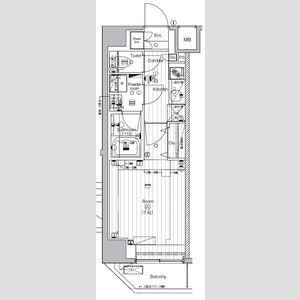 1K 間取り図