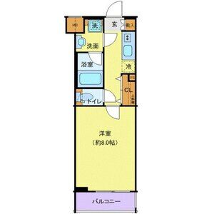 1K 間取り図