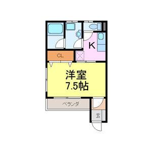 1K 間取り図