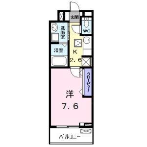 1K 間取り図