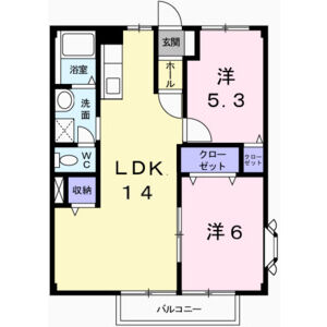 2LDK 間取り図