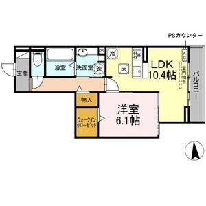 1LDK 間取り図