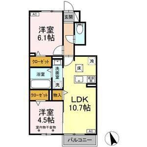 2LDK 間取り図