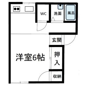 1K 間取り図