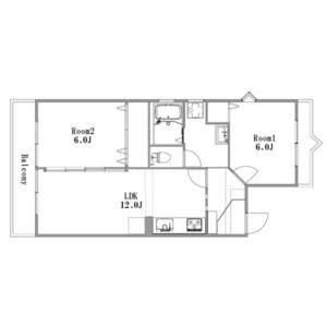 2LDK 間取り図